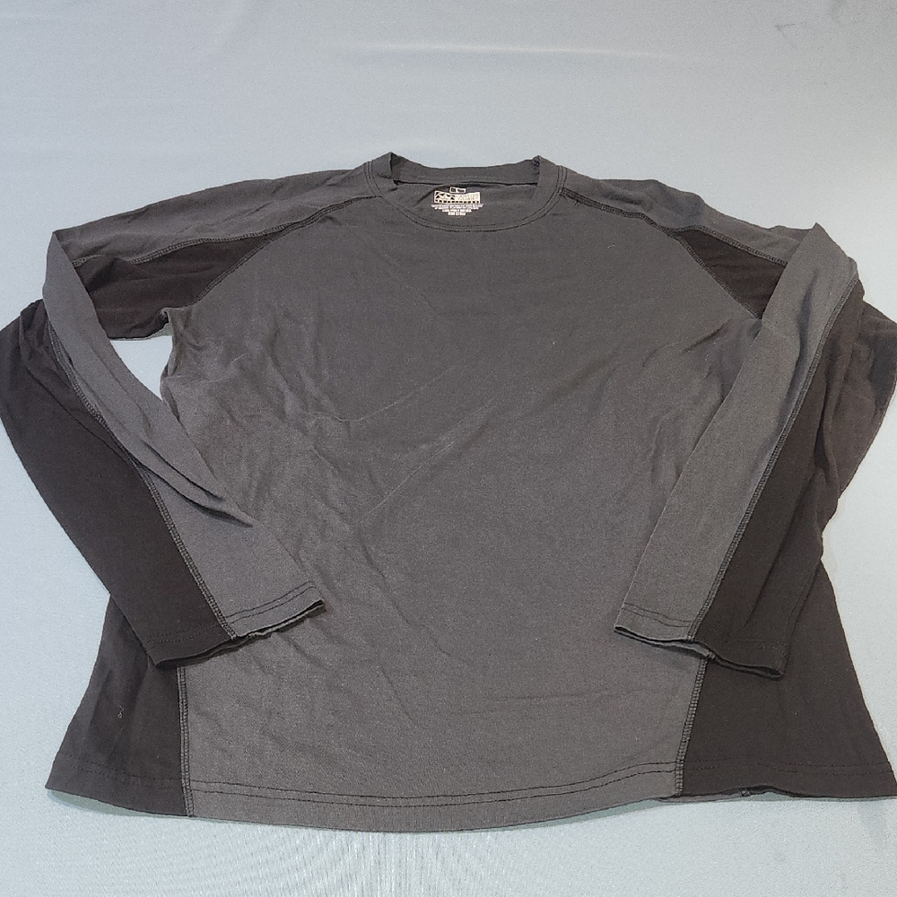 Canyon Guide Outfitters Men's Charcoal and Black Long Sleeve Shirt, Large